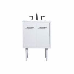 Elegant Cyrus 24" Single Bathroom Vanity - White - VF48024MWH