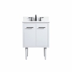 Elegant Cyrus 24" Single Bathroom Vanity - White - VF48024MWH-BS