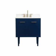 Elegant Cyrus 30" Single Bathroom Vanity - Blue - VF48030MBL-BS