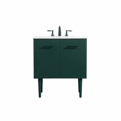 Elegant Cyrus 30" Single Bathroom Vanity - Green - VF48030MGN