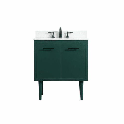Elegant Cyrus 30" Single Bathroom Vanity - Green - VF48030MGN-BS
