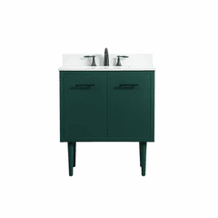 Elegant Cyrus 30" Single Bathroom Vanity - Green - VF48030MGN-BS