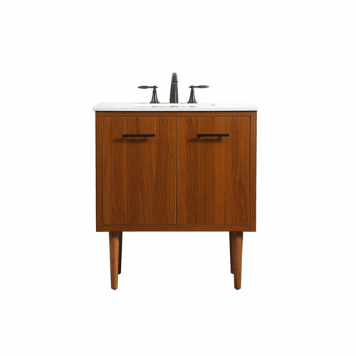 Elegant Cyrus 30" Single Bathroom Vanity - Teak - VF48030MTK