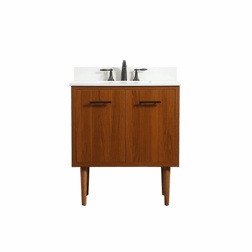 Elegant Cyrus 30" Single Bathroom Vanity - Teak - VF48030MTK-BS