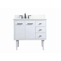 Elegant Cyrus 36" Single Bathroom Vanity - White - VF48036MWH-BS