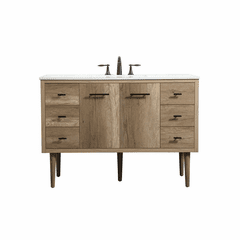 Elegant Cyrus 48" Single Bathroom Vanity - Natural Oak - VF48048NT