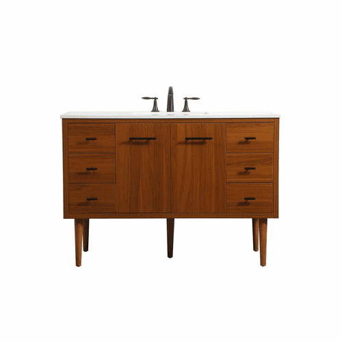 Elegant Cyrus 48" Single Bathroom Vanity - Teak - VF48048MTK