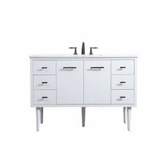 Elegant Cyrus 48" Single Bathroom Vanity - White - VF48048MWH