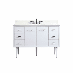 Elegant Cyrus 48" Single Bathroom Vanity - White - VF48048MWH-BS