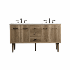Elegant Cyrus 60" Single Bathroom Vanity - Natural Oak - VF48060DNT