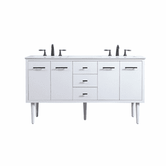 Elegant Cyrus 60" Single Bathroom Vanity - White - VF48060DMWH