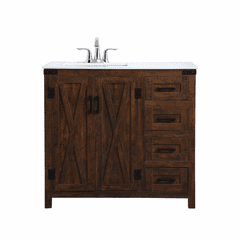 Elegant Dean 36" Single Bathroom Vanity - Espresso - VF90236EX