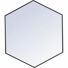 Elegant Decker Metal Frame Hexagon Mirror 41" - Black - MR4541BK