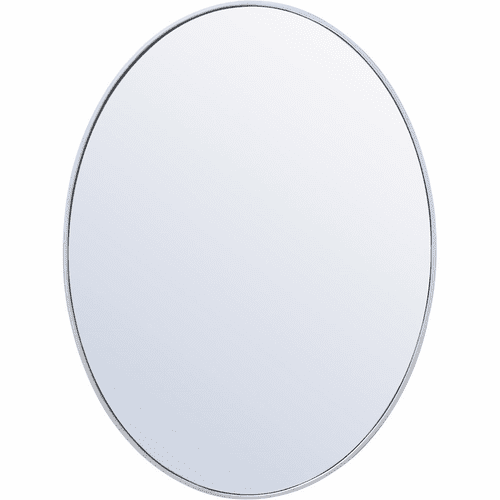 Elegant Decker Metal Frame Oval Mirror 40" - Silver - MR4630S