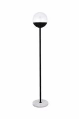 Elegant Eclipse 1-LT Black Floor Lamp - Black, Clear - LD6147BK