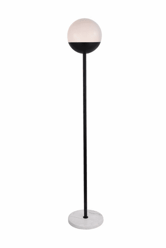 Elegant Eclipse 1-LT Black Floor Lamp - LD6146BK