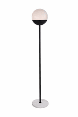 Elegant Eclipse 1-LT Black Floor Lamp - LD6146BK