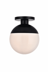 Elegant Eclipse 1-LT Black Flush Mount - LD6056BK