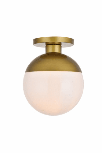Elegant Eclipse 1-LT Brass Flush Mount - LD6060BR