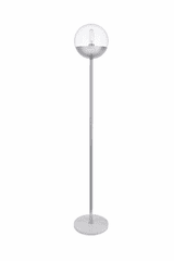 Elegant Eclipse 1-LT Chrome Floor Lamp - Chrome, Clear - LD6149C