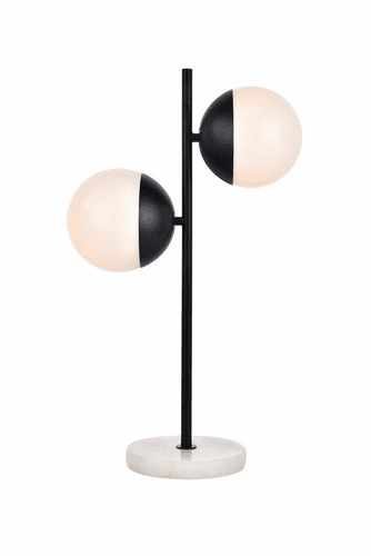 Elegant Eclipse 2-LT Black Table Lamp - LD6152BK