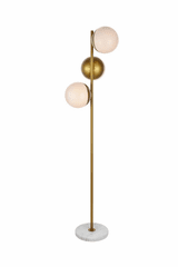 Elegant Eclipse 3-LT Brass Floor Lamp - LD6162BR