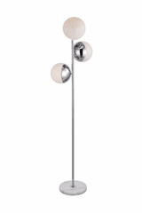 Elegant Eclipse 3-LT Chrome Floor Lamp - LD6160C