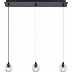 Elegant Eren 3-LT Pendant - Black - 3505D28BK
