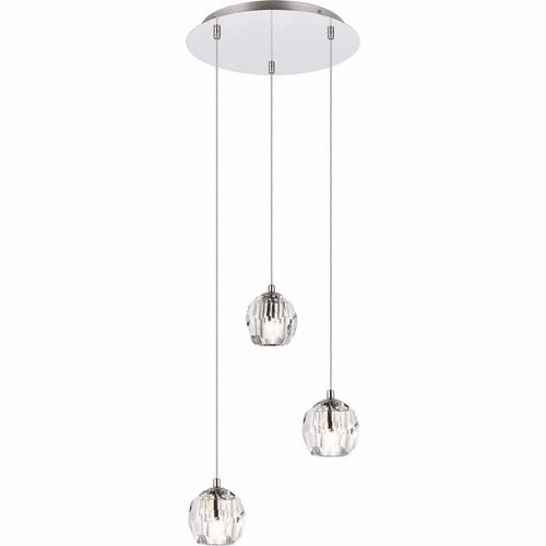Elegant Eren 3-LT Pendant - Chrome - 3505D12C