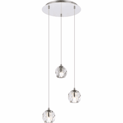 Elegant Eren 3-LT Pendant - Chrome - 3505D12C