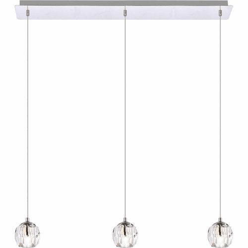 Elegant Eren 3-LT Pendant - Chrome - 3505D28C