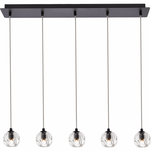 Elegant Eren 5-LT Pendant - Black - 3505D32BK