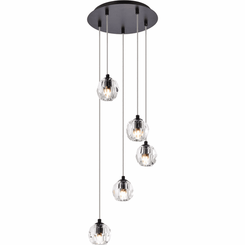 Elegant Eren 5-LT Pendant - Black - 3505G12BK