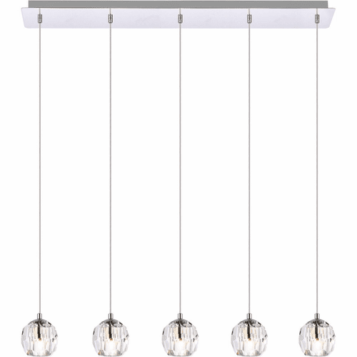 Elegant Eren 5-LT Pendant - Chrome - 3505D32C