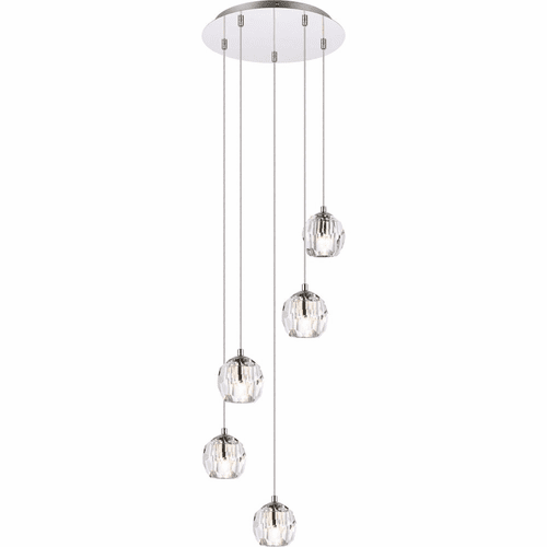 Elegant Eren 5-LT Pendant - Chrome - 3505G12C