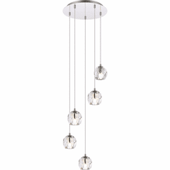 Elegant Eren 5-LT Pendant - Chrome - 3505G12C