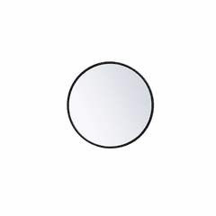 Elegant Eternity Metal Frame Round Mirror 18" - Black - MR4818BK