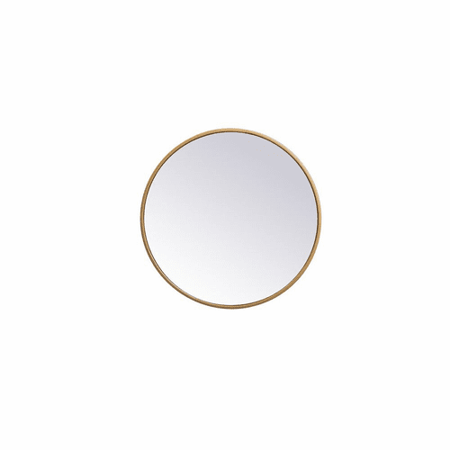 Elegant Eternity Metal Frame Round Mirror 18" - Brass - MR4818BR