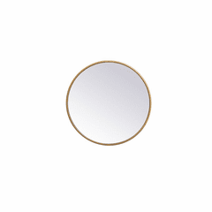 Elegant Eternity Metal Frame Round Mirror 18" - Brass - MR4818BR