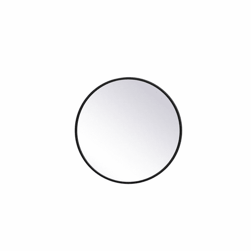 Elegant Eternity Metal Frame Round Mirror 21" - Black - MR4821BK
