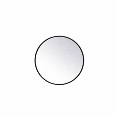 Elegant Eternity Metal Frame Round Mirror 21" - Black - MR4821BK