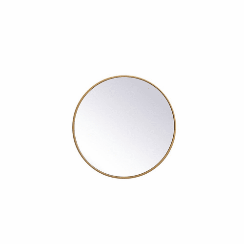 Elegant Eternity Metal Frame Round Mirror 21" - Brass - MR4821BR