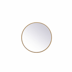 Elegant Eternity Metal Frame Round Mirror 21" - Brass - MR4821BR