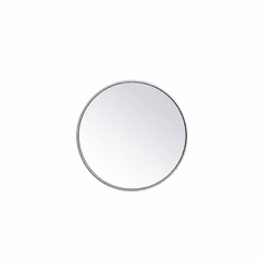 Elegant Eternity Metal Frame Round Mirror 21" - Silver - MR4821S