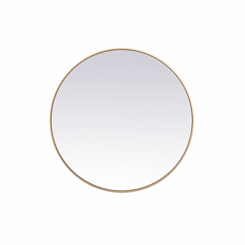 Elegant Eternity Metal Frame Round Mirror 39" - Brass - MR4839BR