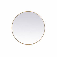 Elegant Eternity Metal Frame Round Mirror 39" - Brass - MR4839BR