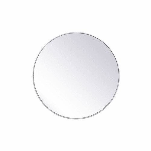 Elegant Eternity Metal Frame Round Mirror 39" - Silver - MR4839S