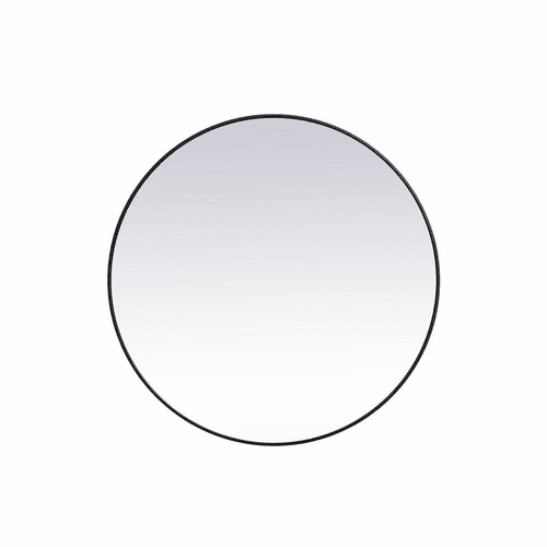 Elegant Eternity Metal Frame Round Mirror 45" - Black - MR4845BK