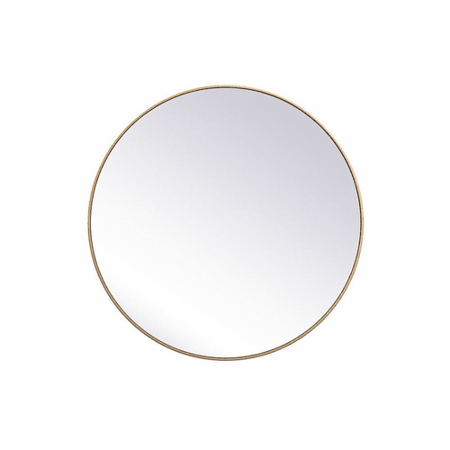 Elegant Eternity Metal Frame Round Mirror 45" - Brass - MR4845BR