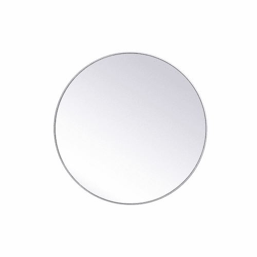Elegant Eternity Metal Frame Round Mirror 45" - Silver - MR4845S